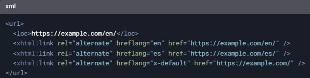 علامات Hreflang: لتحسين محركات البحث للمواقع متعددة اللغات 4 إدراج علامات Hreflang في خريطة الموقع (XML Sitemap)